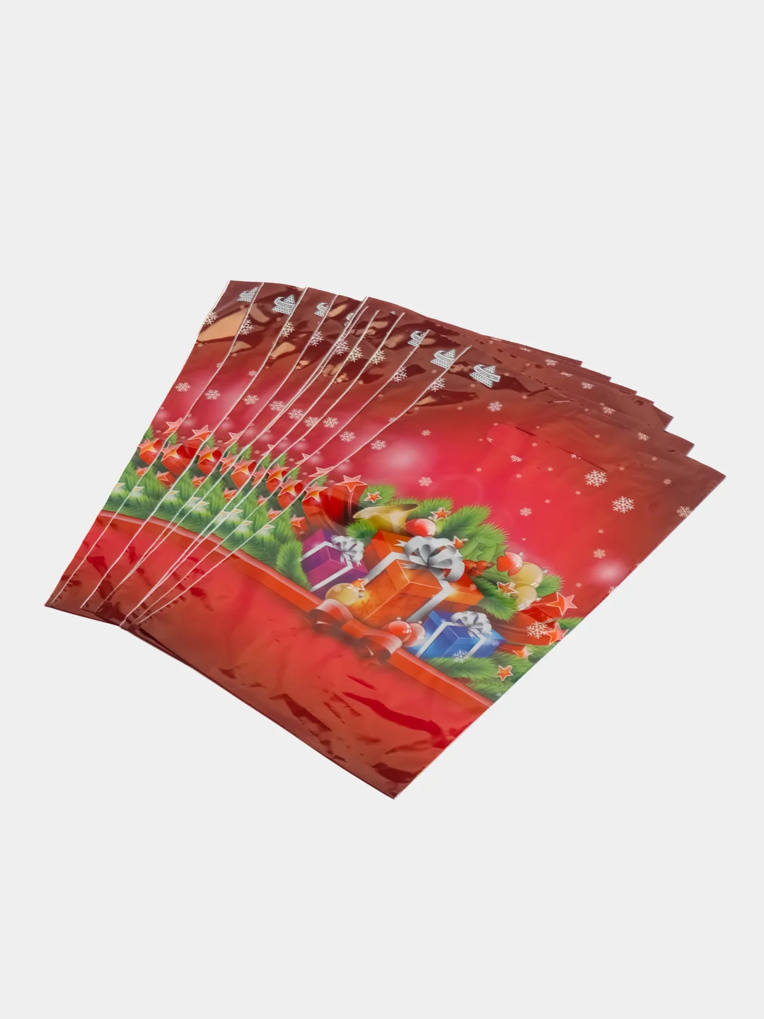 Розовый пакет новогодний 20 х 30 см (3, 5, 10 шт)