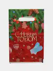 Рыжий пакет новогодний 20 х 30 см (3, 5, 10 шт)