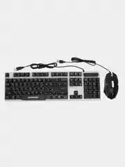 Белый игровой набор: клавиатура и мышь с подсветкой ZE 9810, 9830