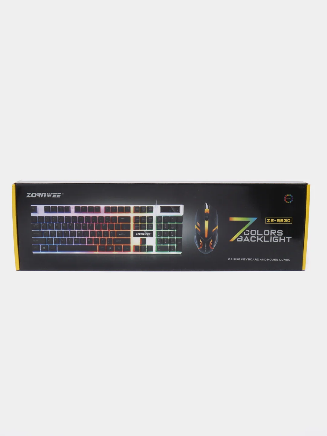 Белый игровой набор: клавиатура и мышь с подсветкой ZE 9810, 9830