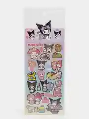 Бежевый меланж стикерпак, стикеры Hello Kitty, наклейки "Куроми", декоративный скотч для скрапбукинга