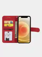 Алый чехол-книжка для Realme C20 / C11 2021, кожа PU