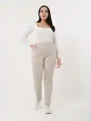 Молочный брюки из драпа, женские, большие размер, осенние, теплые, зима