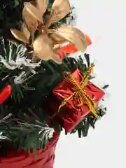 Золотой новогодняя ель, настольная, с украшениями, 20 см