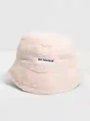 Молочный панама теплая меховая, в корейском стиле