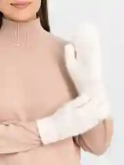 Белый варежки женские зимние, утепленные