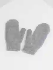 Серый меланж варежки женские зимние, утепленные