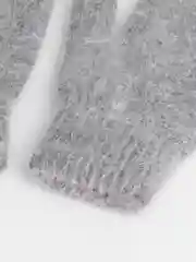 Серый меланж варежки женские зимние, утепленные