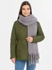 Серый шарф женский зимний