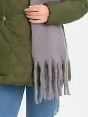 Белый шарф женский зимний
