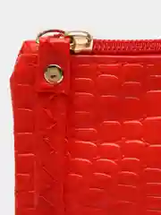 Красный женский кошелек,повседневный,для денег,докумернтов,ключей,принт,крокодил,подарок,новый год