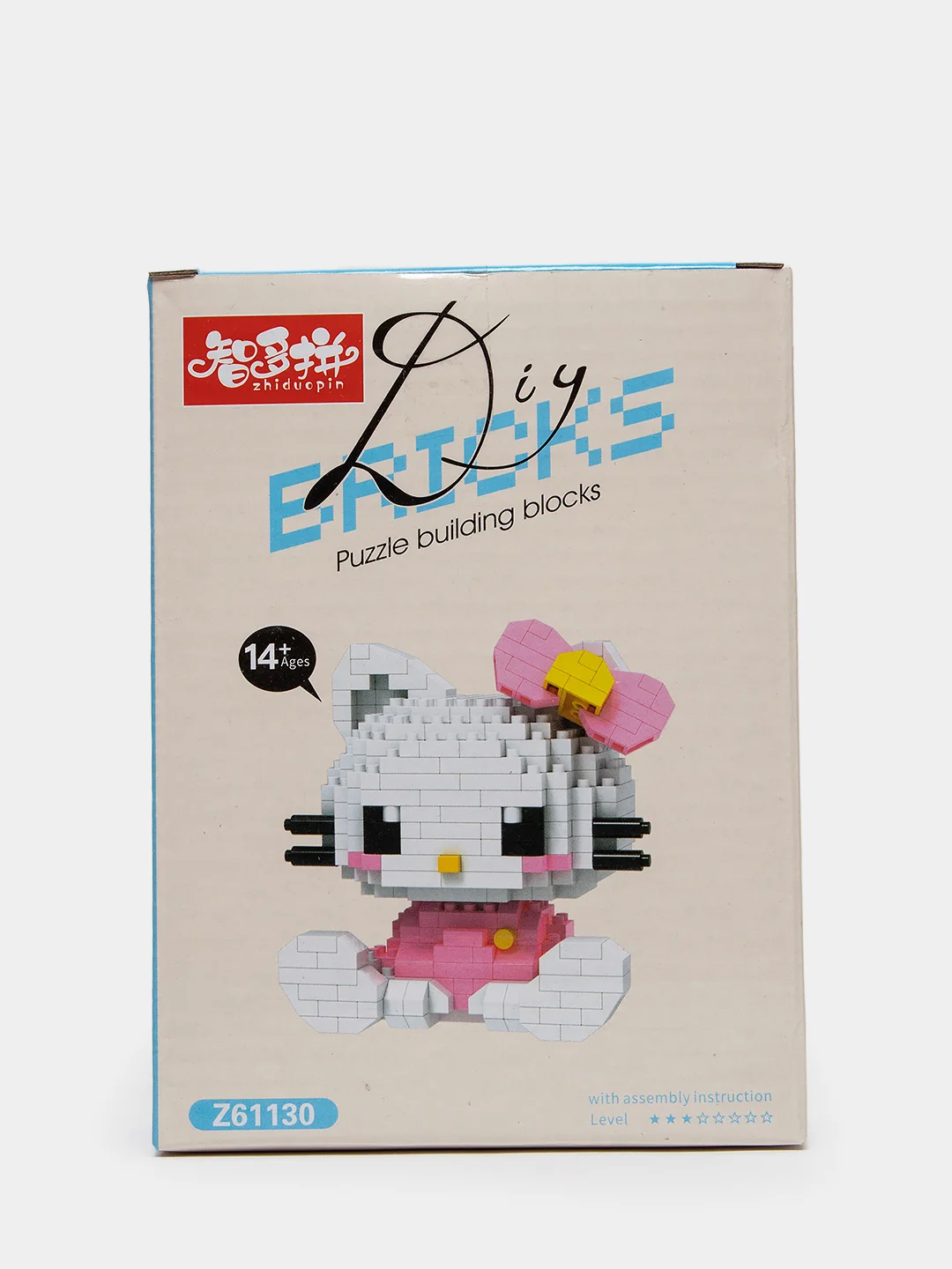 Розовый детский 3D конструктор, игрушка развивающая