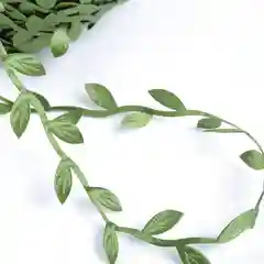 Лента "Листья", для рукоделия, текстильная