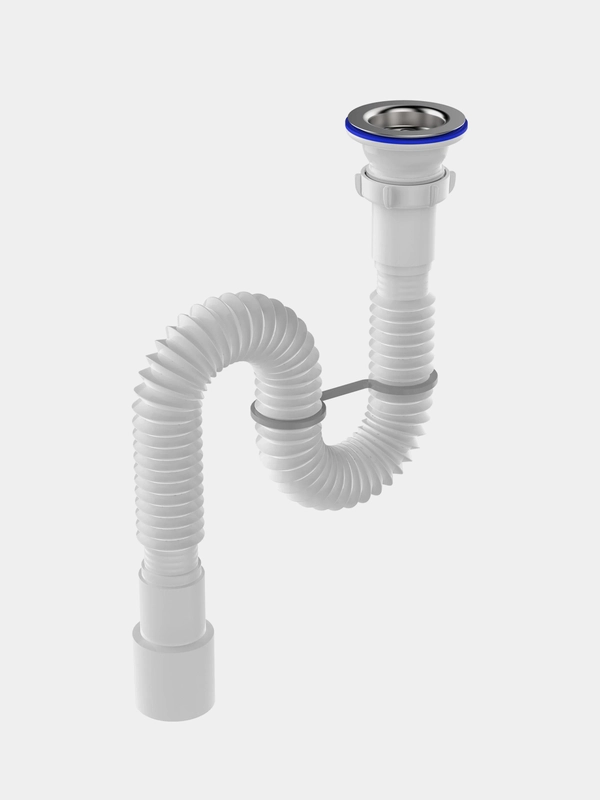 Aquant Гофросифон 1 1/4"х40/50 с мет.реш