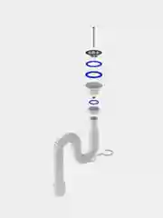 Aquant Гофросифон 1 1/4"х40/50 с мет.реш