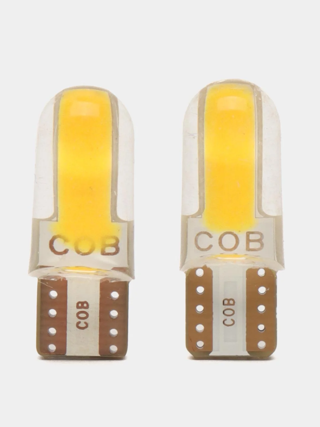 Желтый автомобильная светодиодная габаритная LED лампа, T10 W5W для ДХО и фар и подцветки салона