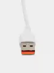 Белый кабель, шнур, провод, USB - Type-C, 2.4A, 1 м, Denmen D01T, черный, белый