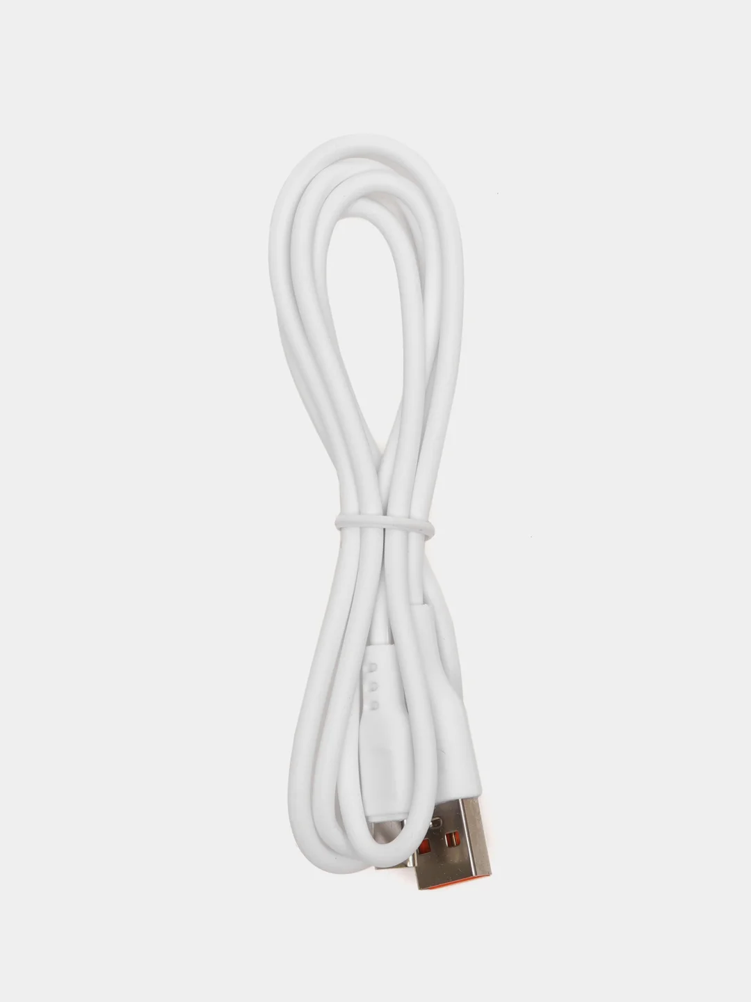 Белый кабель, шнур, провод, USB - Type-C, 2.4A, 1 м, Denmen D01T, черный, белый