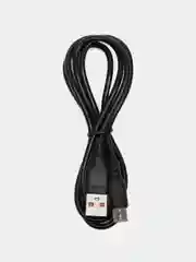 Черный кабель, шнур, провод, USB - Type-C, 2.4A, 1 м, Denmen D01T, черный, белый