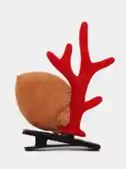 Белый заколка новогодняя
