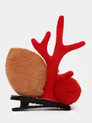 Белый заколка новогодняя