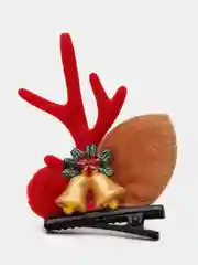 Белый заколка новогодняя