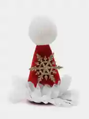 Красный заколка для волос новогодняя, колпак с кружевом