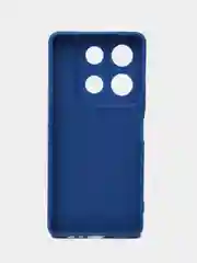 Синий чехол силиконовый для Infinix Note 30 Pro (Инфиникс Ноут 30 Про), с защитой камеры