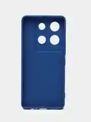 Синий чехол для Infinix Note 30 VIP (Инфиникс Ноут 30 ВИП), силиконовый, с защитой камер