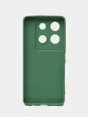 Зеленый чехол для Infinix Note 30 VIP (Инфиникс Ноут 30 ВИП), силиконовый, с защитой камер