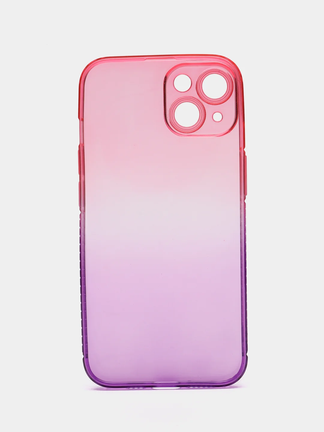 Аметистовый чехол для iPhone (Айфон) 7, 8, SE, XR, XS, 11, 12, 13, 14, 15, mini, Pro, Plus, Max прозрачный с градиентом