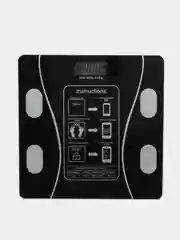Черный электронные напольные весы с функцией Bluetooth, диагностические