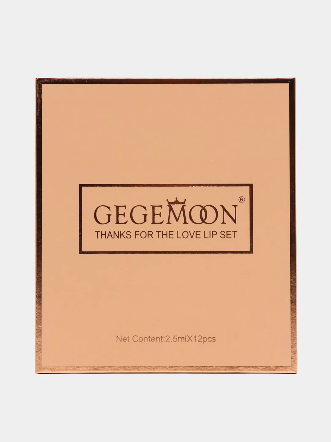 Бежевый подарочный набор жидких матовых помад для губ, Gegemoon 12 штук подарок на новый год