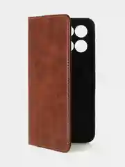 Коричневый чехол-книжка GQ для Huawei Honor X6A, искусственная кожа