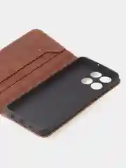 Коричневый чехол-книжка GQ для Huawei Honor X6A, искусственная кожа