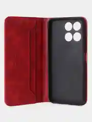 Красный чехол-книжка GQ для Huawei Honor X6A, искусственная кожа