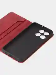 Красный чехол-книжка GQ для Huawei Honor X6A, искусственная кожа