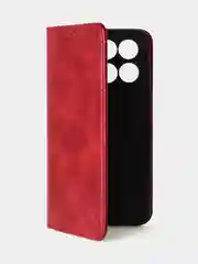 Красный чехол-книжка GQ для Huawei Honor X6A, искусственная кожа