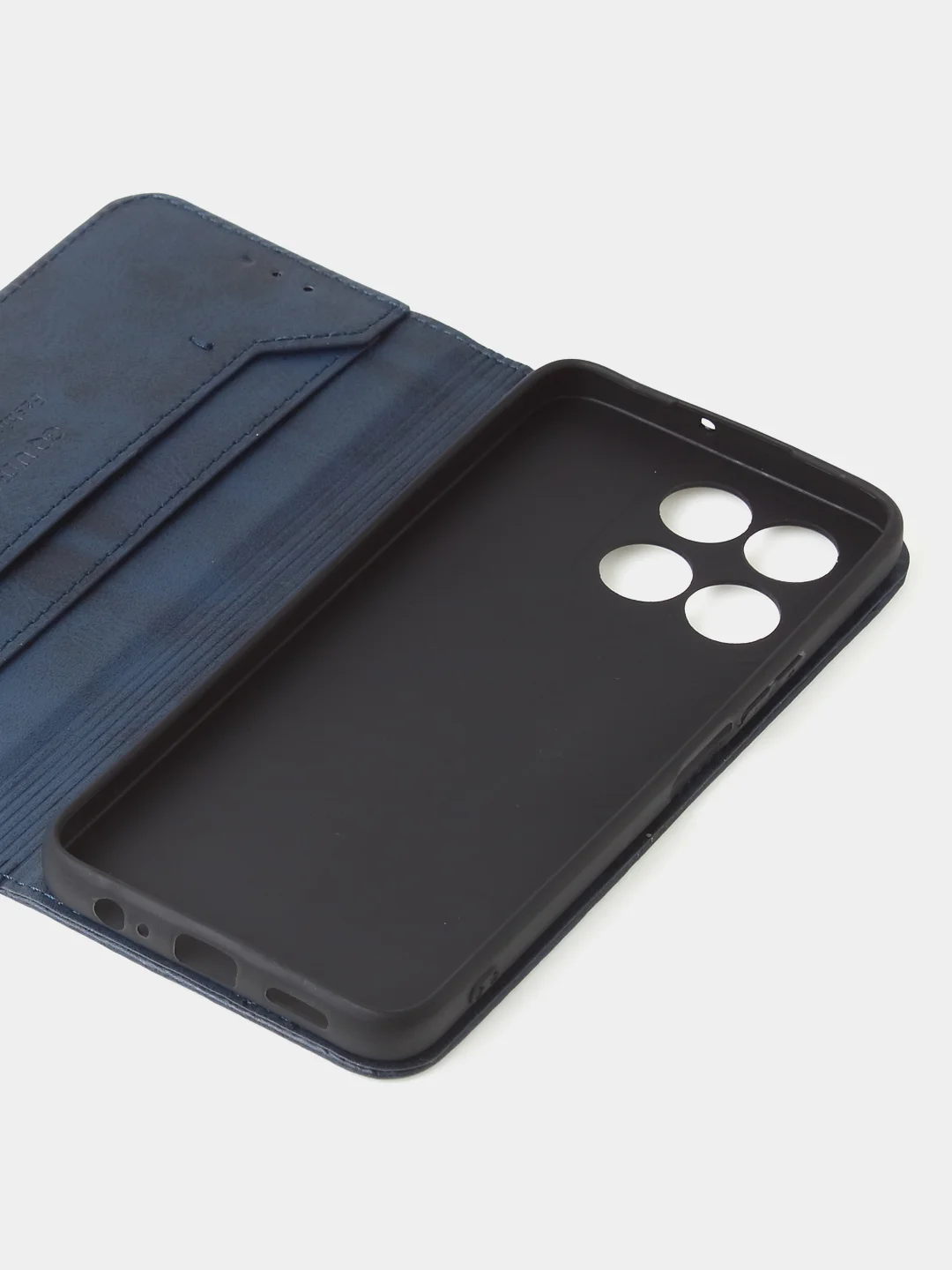 Синий чехол-книжка GQ для Huawei Honor X6A, искусственная кожа