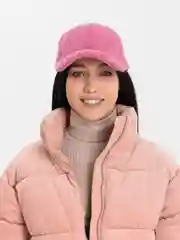 Розовый зимняя меховая кепка, бейсболка, унисекс