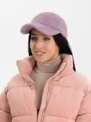 Сиреневый зимняя меховая кепка, бейсболка, унисекс