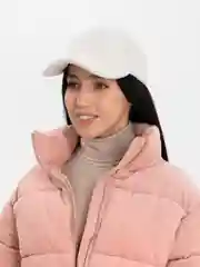 Белый зимняя меховая кепка, бейсболка, унисекс