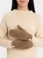 Шоколадный варежки женские зимние, меховые, утепленные