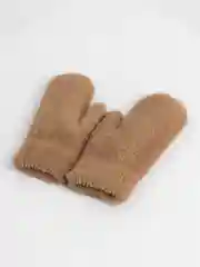 Шоколадный варежки женские зимние, меховые, утепленные
