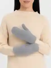 Угольный варежки женские зимние, меховые, утепленные