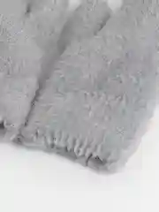 Угольный варежки женские зимние, меховые, утепленные