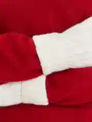 Белый варежки женские, с подкладом, шерстяные