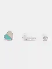 Бирюзовый набор сережек на каждый день Week. Серьги-пусеты