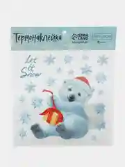 Наклейка новогодняя, 15 х 15 см, 3 вида