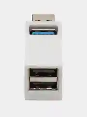 Белый usb-хаб, мини, разветвитель на 3 порта, переходник, HUB 3.0, концентратор